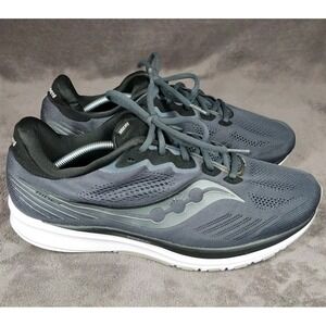 Saucony Ride 14 Shoes Mens Size 12.5 Wide Black Gray Running S20651-45